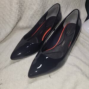 Rockport Women's Total Motion Trutech Ocean Pate Leather Comfort Pump Heels 9.5